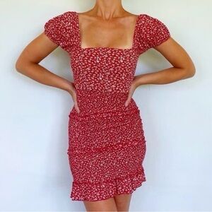Sim & Sam Elegant Red Backless Dress size Small